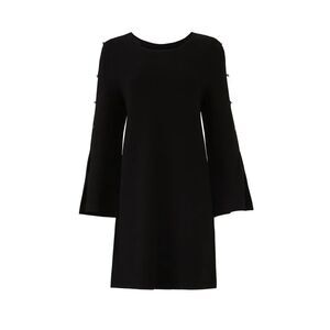 Milly‎ Button Sleeve Black Dress Size 2 MSRP: $398